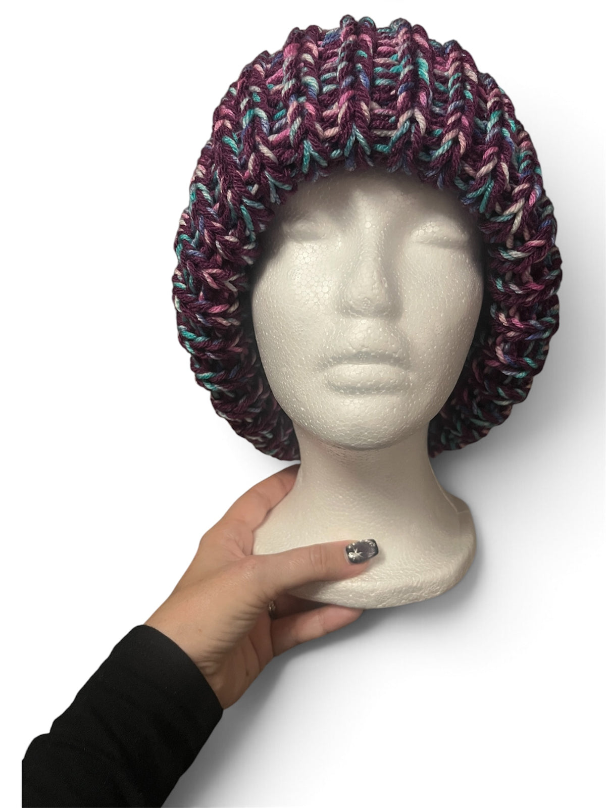 Stretchy Knit Beanie - Purple Dream