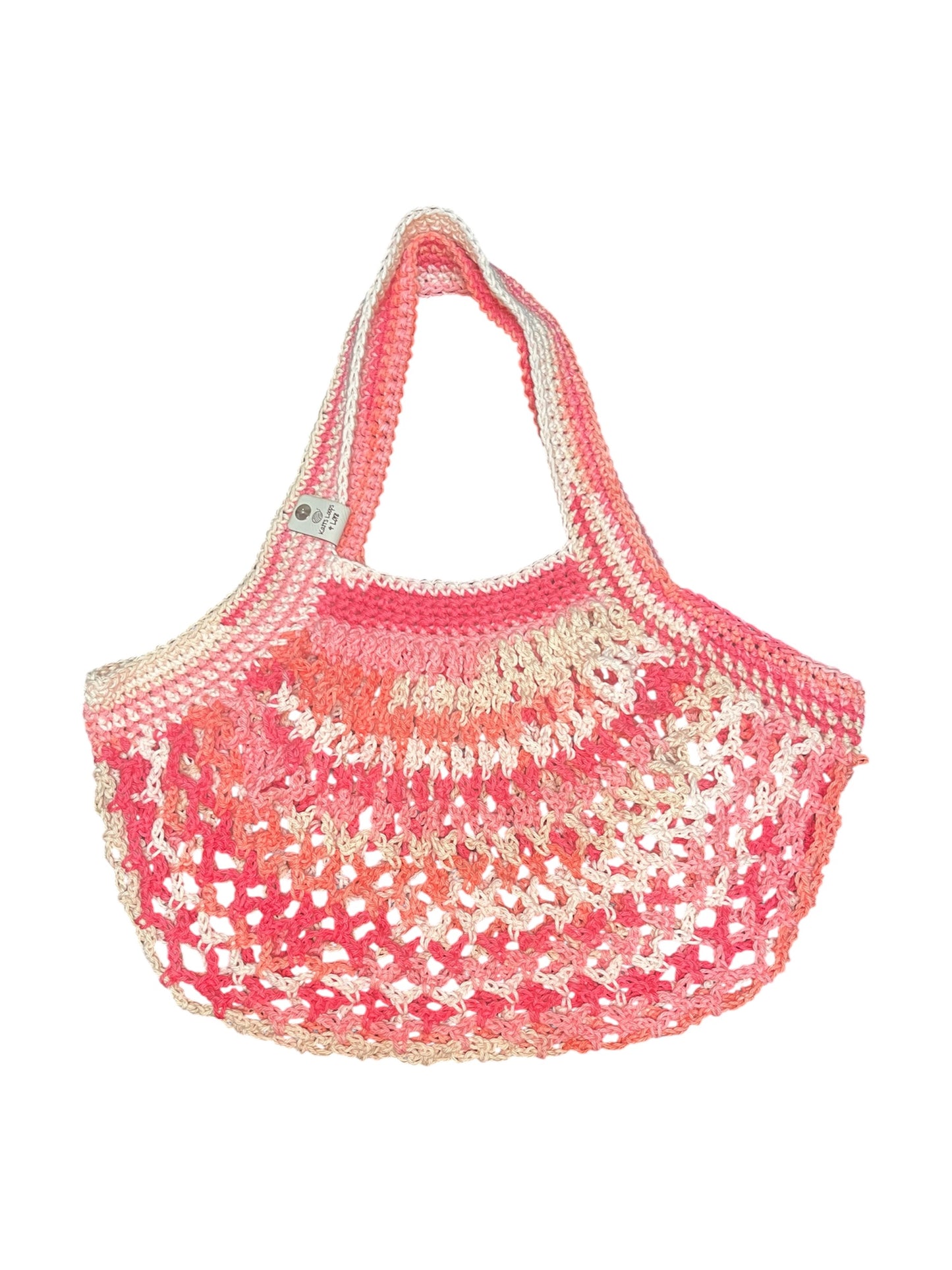 Energetic Pink Mesh Market Bag