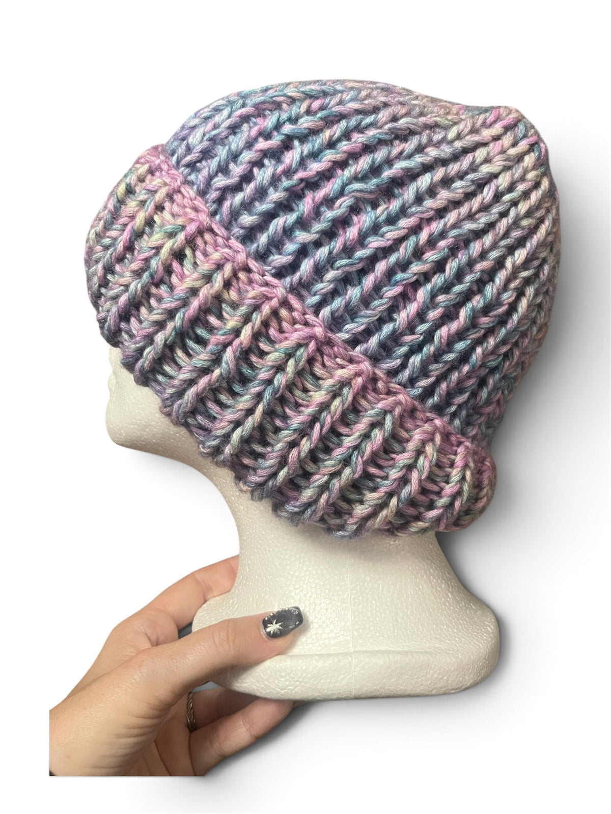 Stretchy Knit Beanie - Moonlight