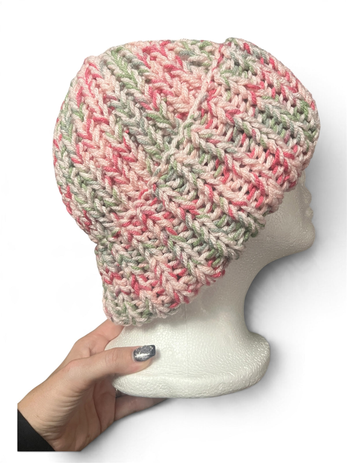 Stretchy Knit Beanie - Pink Primrose