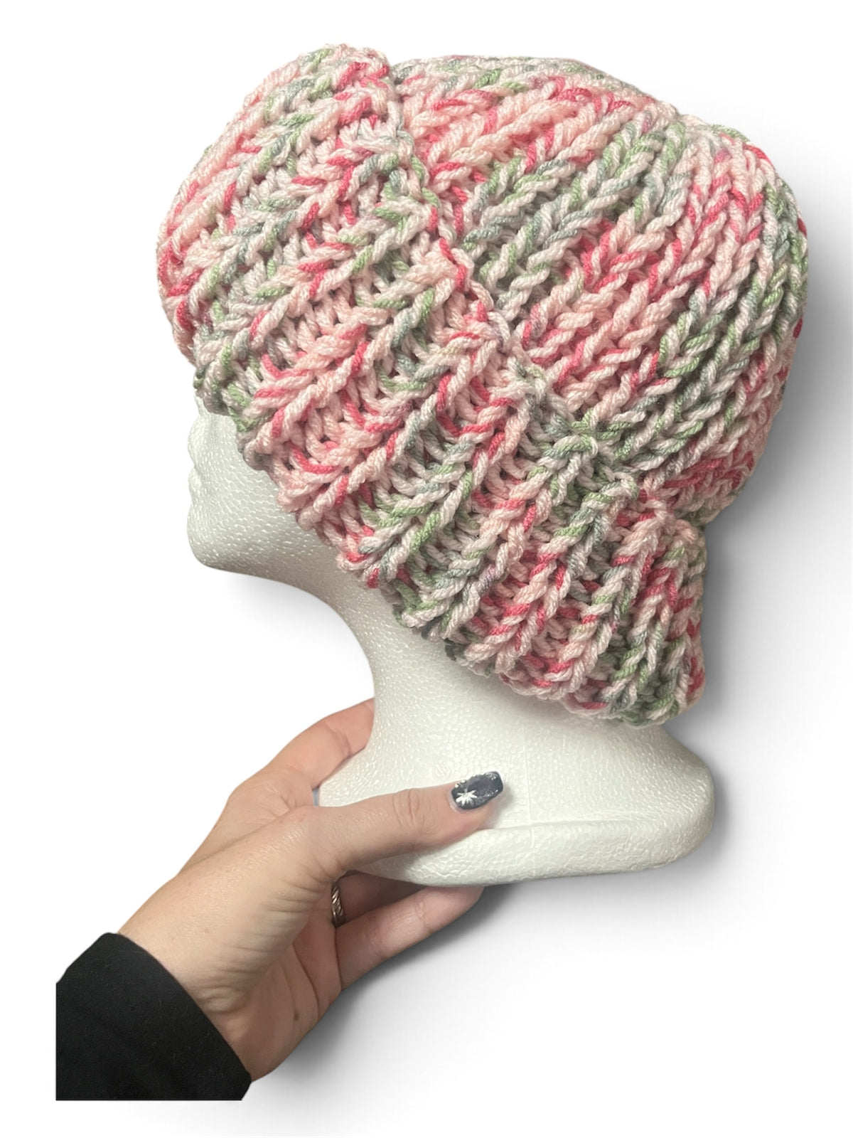 Stretchy Knit Beanie - Pink Primrose