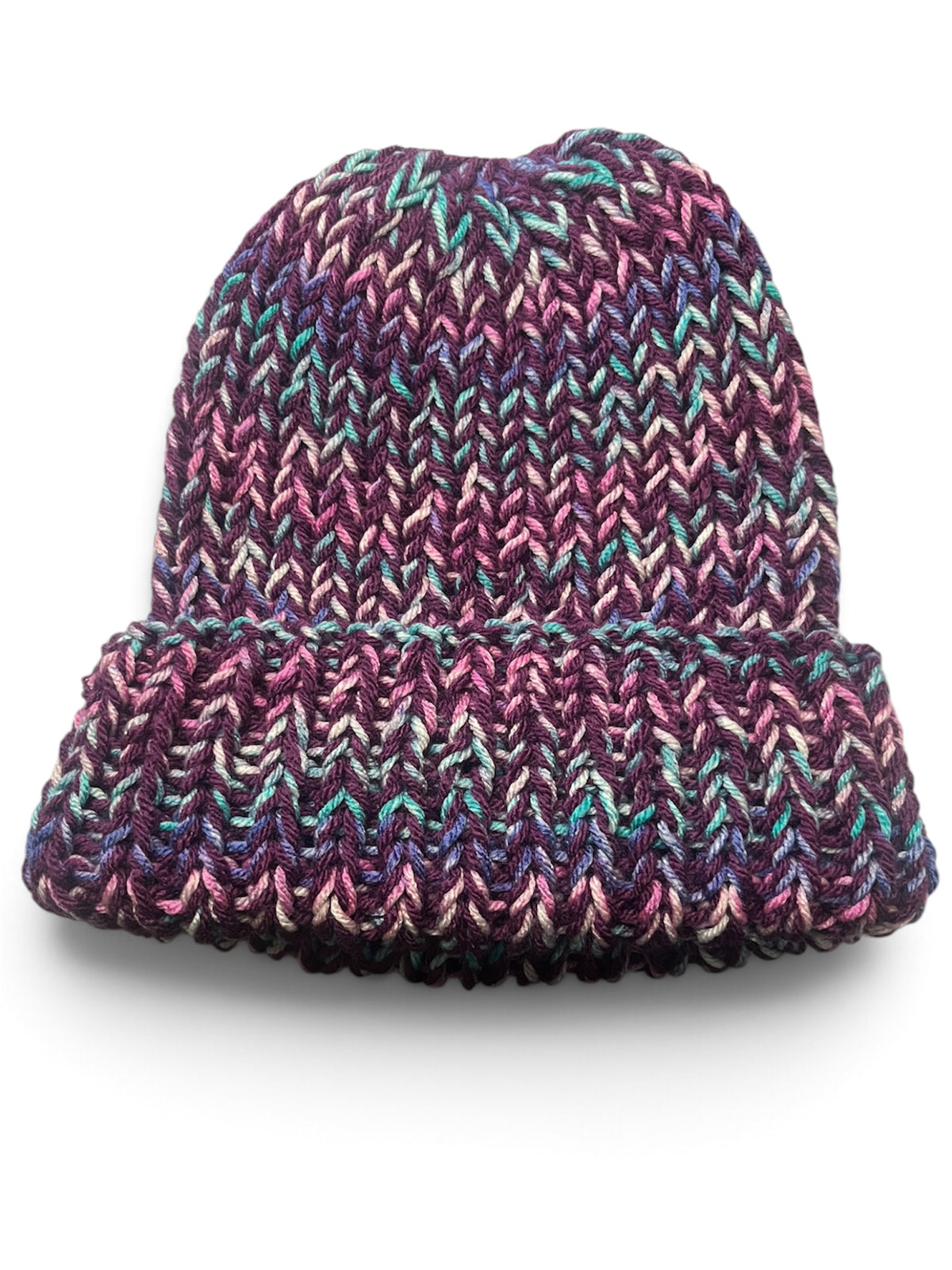 Stretchy Knit Beanie - Purple Dream