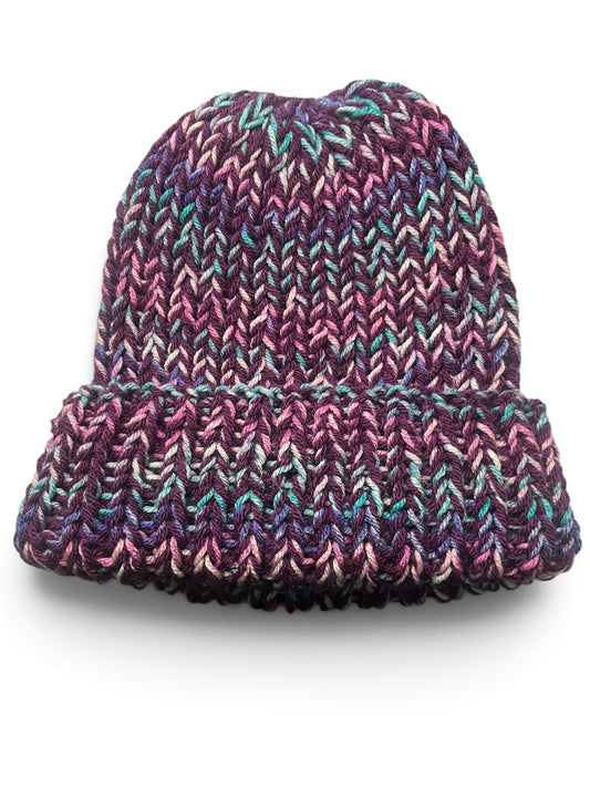 Stretchy Knit Beanie - Purple Dream