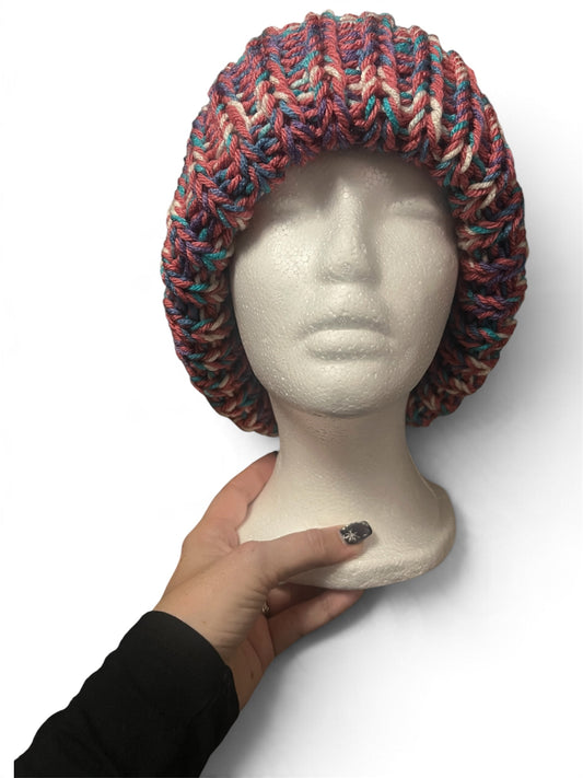 Stretchy Knit Beanie - Rose Pink