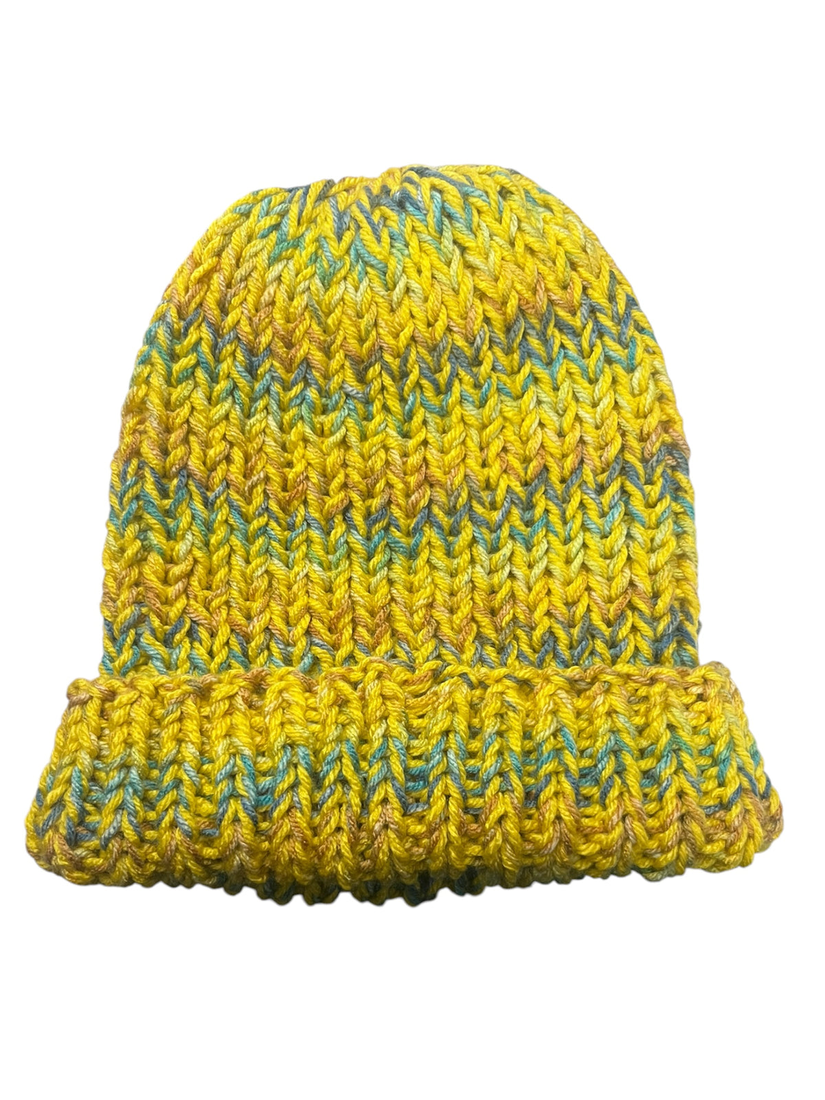 Stretchy Knit Beanie - Yellow Multi