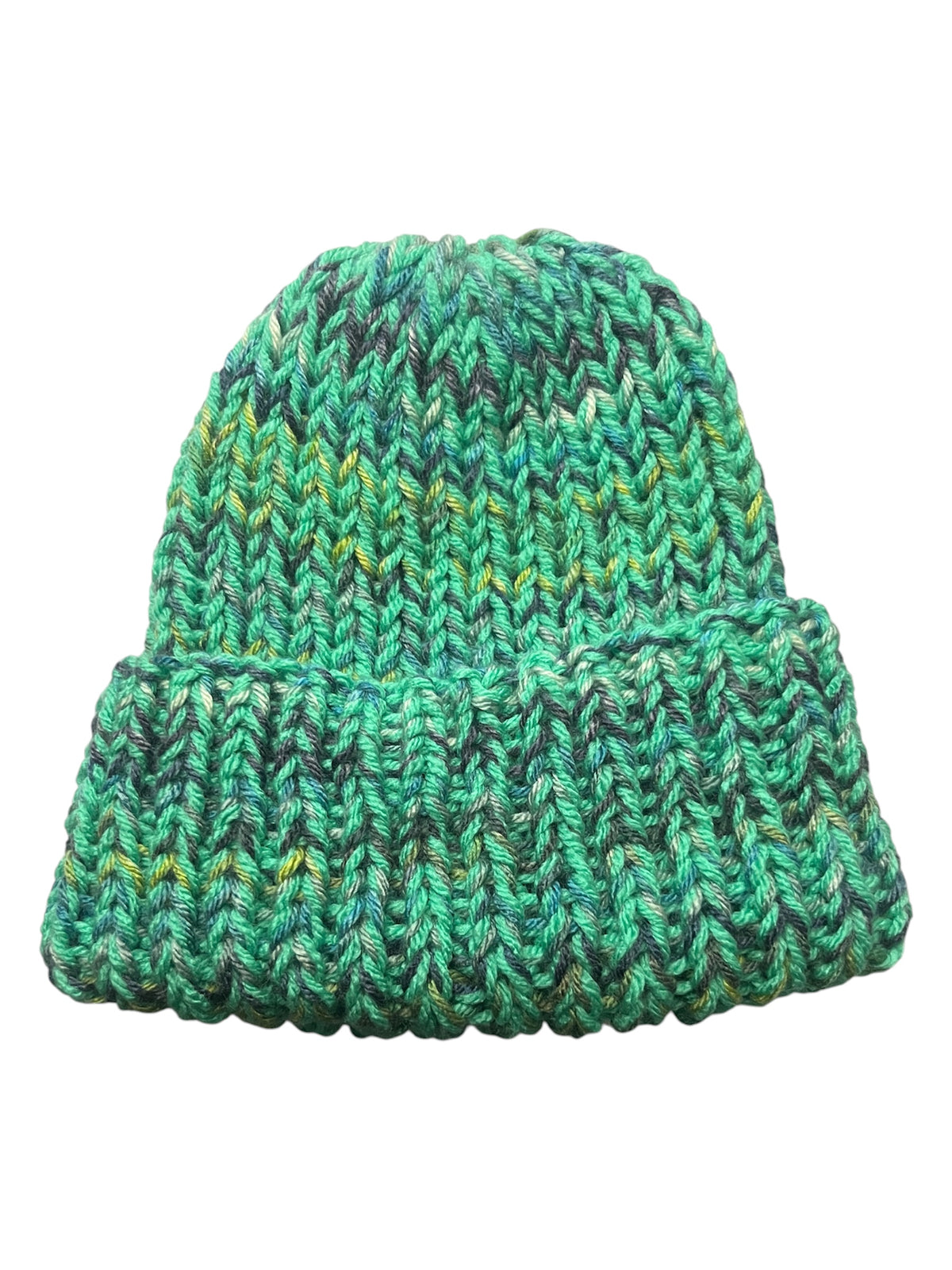 Stretchy Knit Beanie - Peacock Feathers