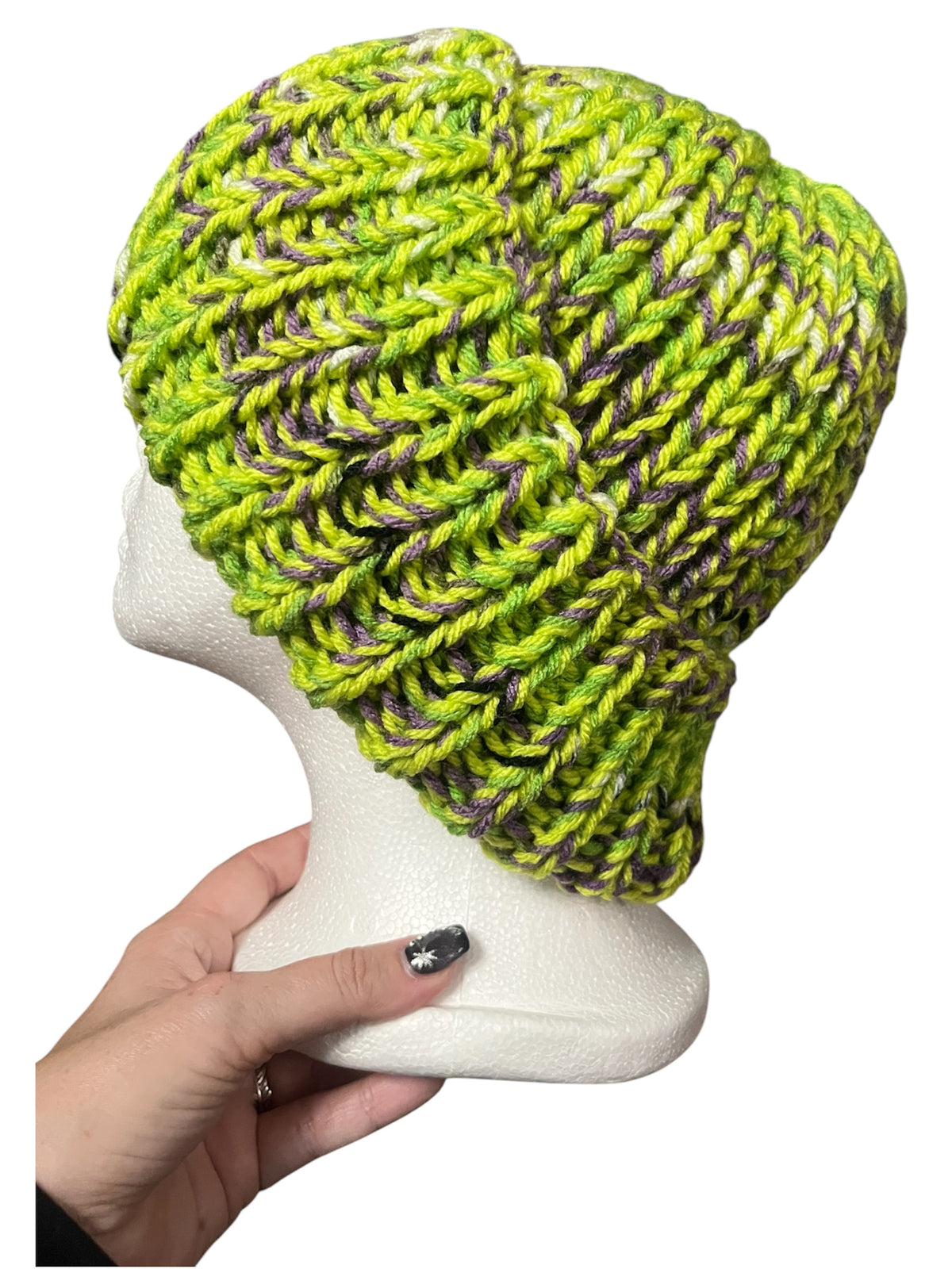 Stretchy Knit Beanie - Halloween Slime