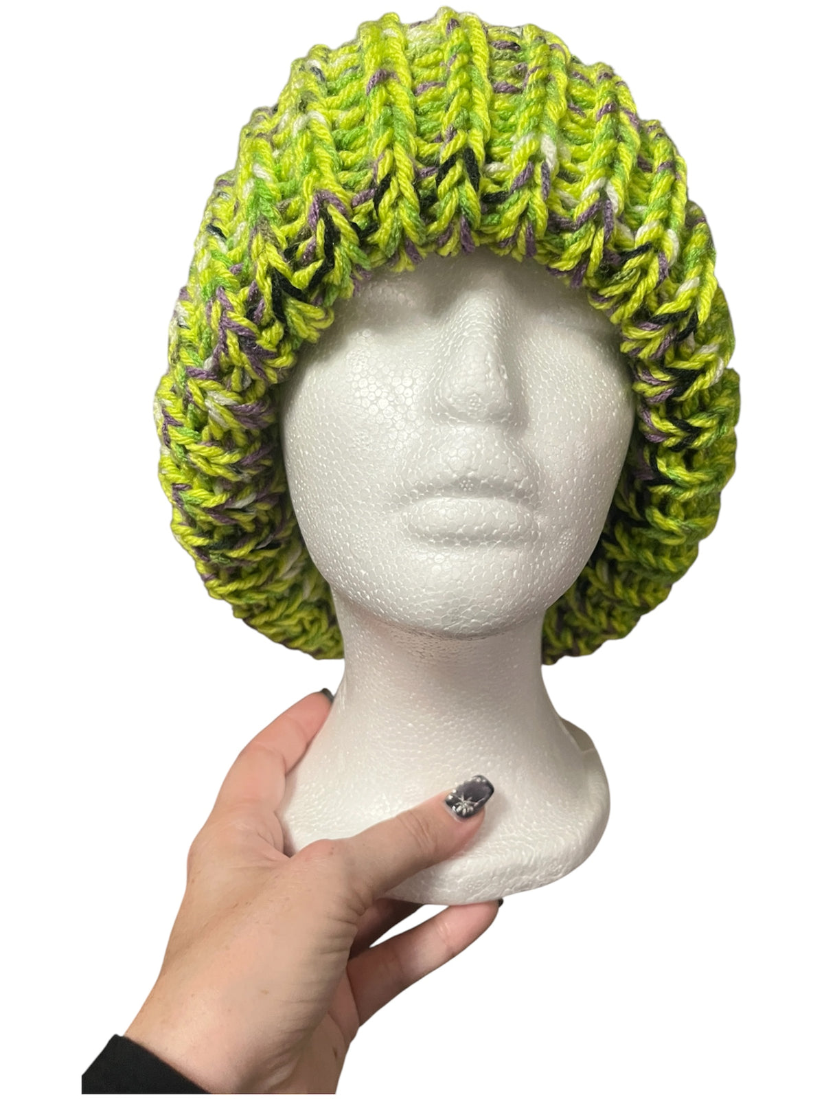 Stretchy Knit Beanie - Halloween Slime