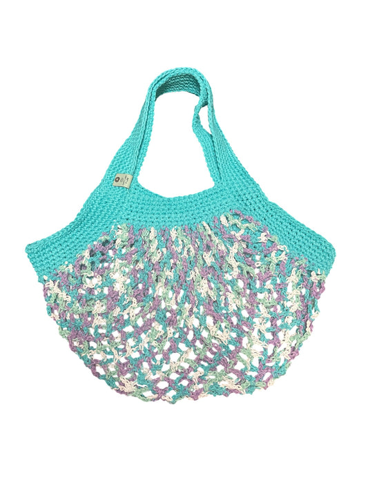 Water Lilies and MOD Blue Mesh Market Bag